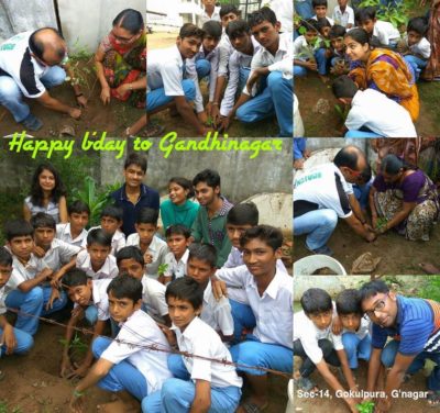 gandhinagar city 52 birthday by tree plantation11